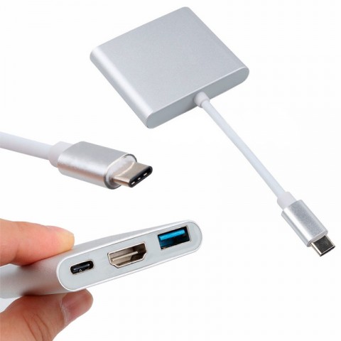 Адаптер S-1304 Type-C/Type-C, HDMI, USB3.0-1