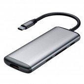 Адаптер Xiaomi HAGiBiS Type-C/Type-C/HDMI/2USB3.0/SD/TF Адаптер Xiaomi HAGiBiS Type-C/Type-C/HDMI/2USB3.0/SD/TF
