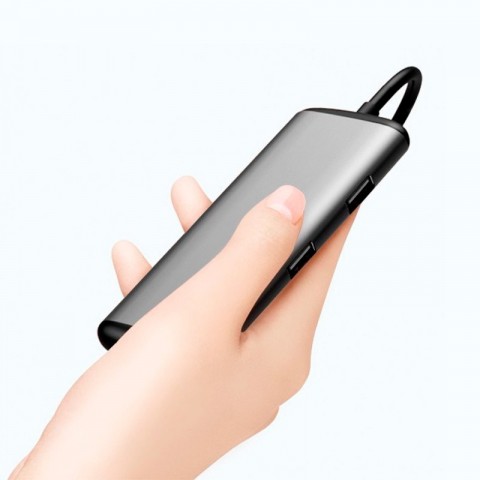 Адаптер Xiaomi HAGiBiS Type-C/Type-C/HDMI/2USB3.0/SD/TF-3