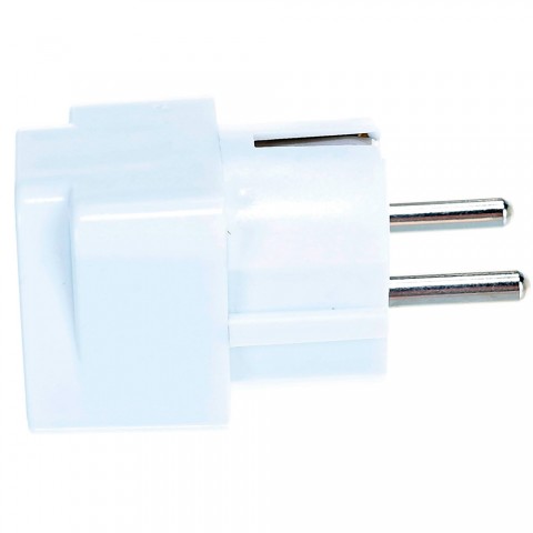 Адаптер для розетки белый (евровилка) (под британский разъем)-2