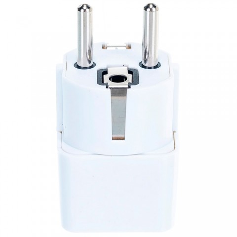 Адаптер для розетки белый (евровилка) (под британский разъем)-1