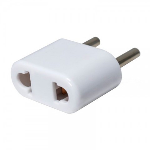 Переходник под Евророзетку, белый