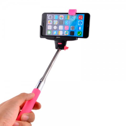 Селфи-монопод KjStar Z07-5 (V2) Original беспроводной, розовый-1