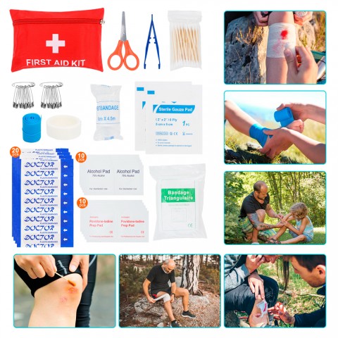 Большой набор для выживания, путешествий, походов с рюкзаком и комплектом первой помощи-5