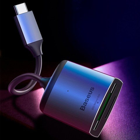 Переходник-картридер Baseus Enjoy Type-C to SD/TF Card Reader-4