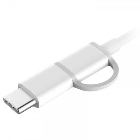 Кабель Xiaomi ZMI 2 в 1 USB-C/MicroUSB, USB 2.0, 1 метр, белый [AL501]-2