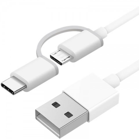 Кабель Xiaomi ZMI 2 в 1 USB-C/MicroUSB, USB 2.0, 1 метр, белый [AL501]-3