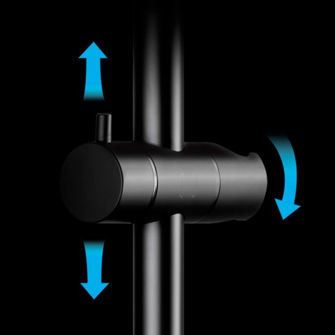 Душевой комплект (лейка+шланг+стойка) Xiaomi DIIIB Blacksmith Shower Hose Lifting Rod Set, черный-1