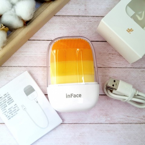 Массажер для чистки лица Xiaomi inFace, желтый-3