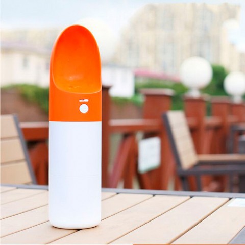 Дорожная поилка для животных Xiaomi Moestar Rocket Portable Pet Cup 430ml, оранжевая-1