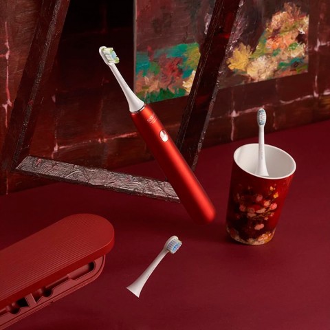 Подарочный набор электрической зубной щетки Xiaomi Soocas X3U Van Gogh Museum Design, красная-4