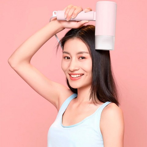 Складной фен для волос Xiaomi Mijia Negative Ion Portable Hair Dryer H100, розовый-4