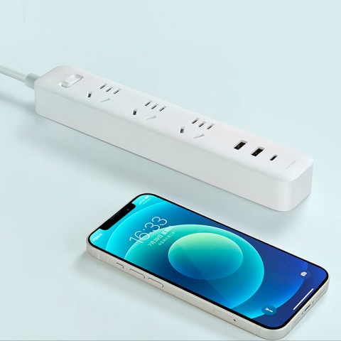 Удлинитель Xiaomi Mi Power Strip 20W 2A1C 1.8m (XMCXB05QMN)-2