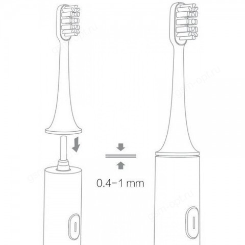 Набор насадок Regular для зубной щетки Xiaomi Mijia Electric Toothbrush T300, T500, T500C (3 штуки)-1