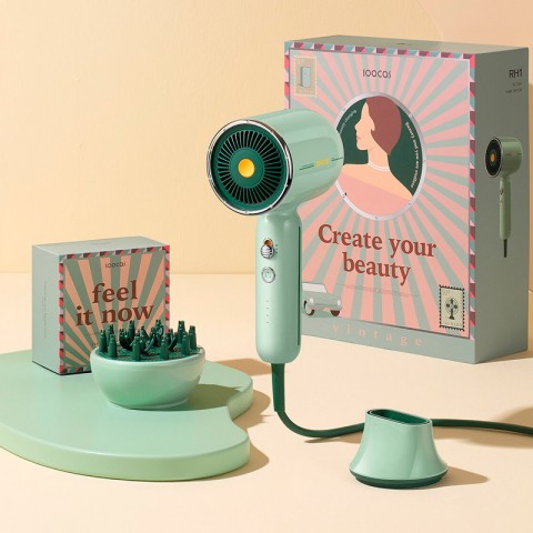 Фен для волос Xiaomi Soocas RH1 Retro&Massage, зеленый-4