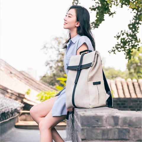 Бежевый рюкзак Xiaomi 90 Points Grinder Oxford Casual Backpack-3