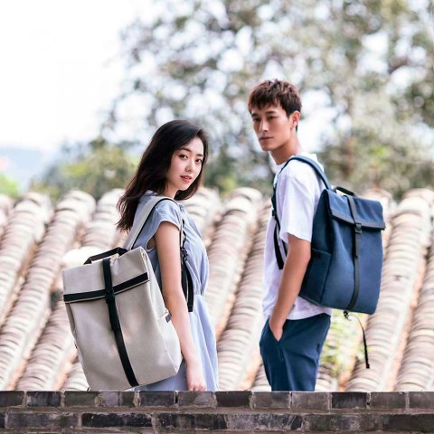 Бежевый рюкзак Xiaomi 90 Points Grinder Oxford Casual Backpack-2