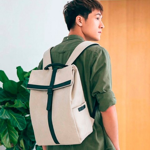Бежевый рюкзак Xiaomi 90 Points Grinder Oxford Casual Backpack-4