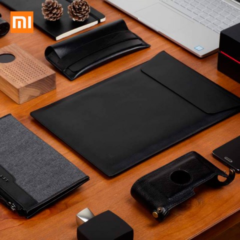 Чехол-конверт для ноутбука Xiaomi Mi Notebook 12,5" (кожа, черный)-4