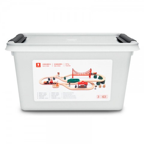 Деревянная железная дорога Xiaomi Mitu Toy Train Set (63 детали)-1