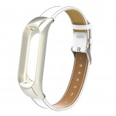 Ремешок кожаный для Xiaomi Mi Band 3, белый Ремешок кожаный для Xiaomi Mi Band 3, белый