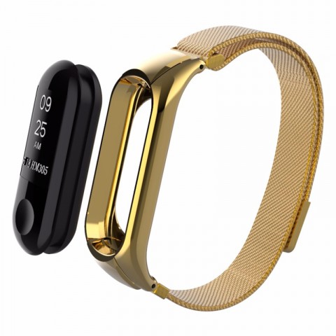 Браслет миланский сетчатый для Xiaomi Mi Band 3, золотистый-1