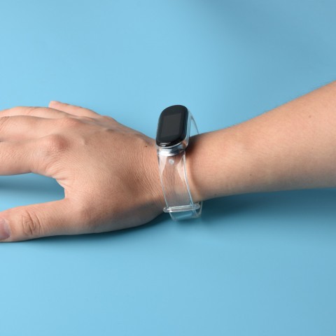 Ремешок силиконовый прозрачный для Xiaomi Mi Band 5-3