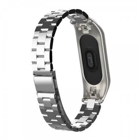 Браслет блочный для Xiaomi Mi Band 3, серебристый-2