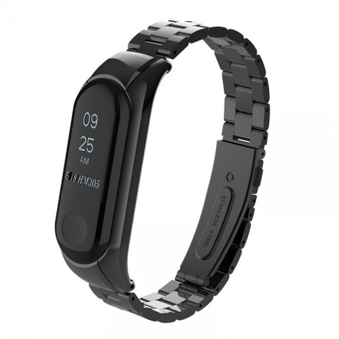 Браслет блочный для Xiaomi Mi Band 3, черный-1
