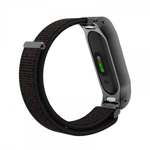 Браслет спортивный на липучке для Xiaomi Mi Band 2, черный-1