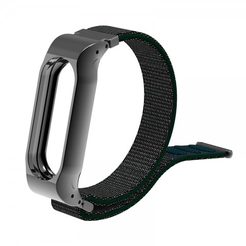 Браслет спортивный на липучке для Xiaomi Mi Band 2, черный