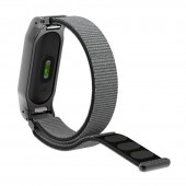 Браслет спортивный на липучке для Xiaomi Mi Band 2, серый Браслет спортивный на липучке для Xiaomi Mi Band 2, серый
