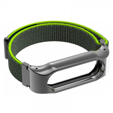 Браслет спортивный на липучке для Xiaomi Mi Band 2, салатовый-1