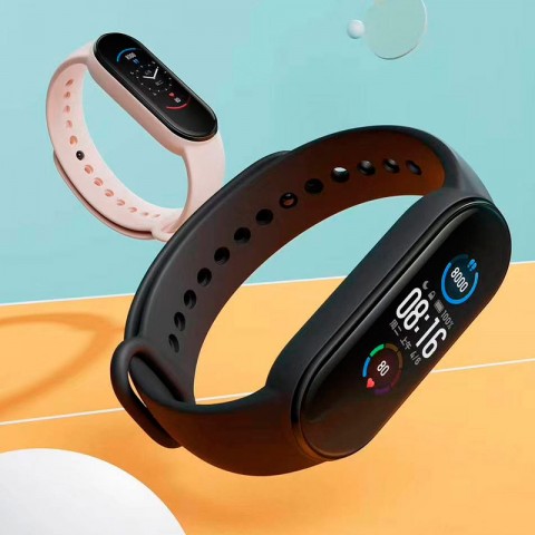 Ремешок силиконовый для Xiaomi Mi Band 5-6