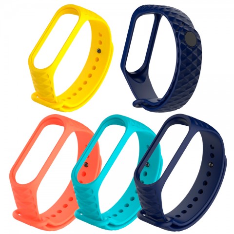 Ремешок силиконовый "Ромбы" Xiaomi Mi Band 3/4