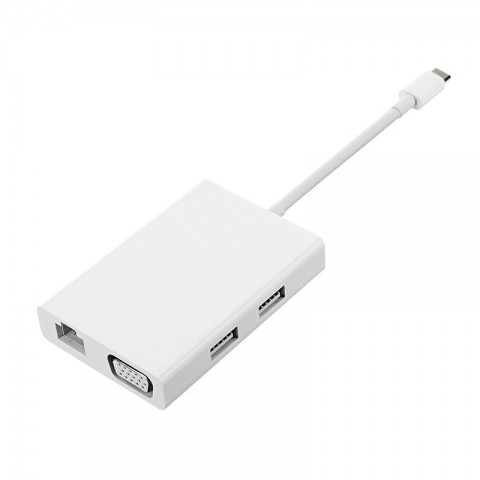 Адаптер Xiaomi Type-C/Type-C, 2USB, VGA, LAN