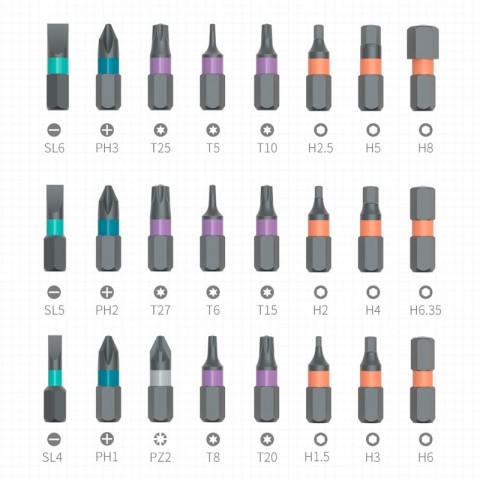 Набор инструментов Xiaomi mijia ATuMan DUKA 24 in 1 RS1-1