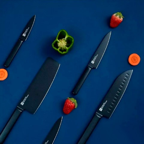 Набор ножей Huo Hou Stainless Steel Knife Black (5 предметов)-2