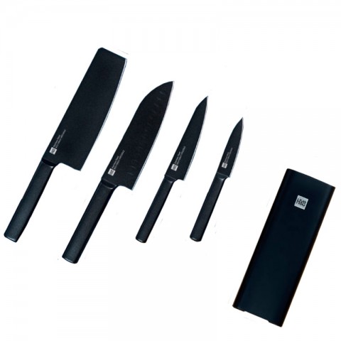 Набор ножей Huo Hou Stainless Steel Knife Black (5 предметов)