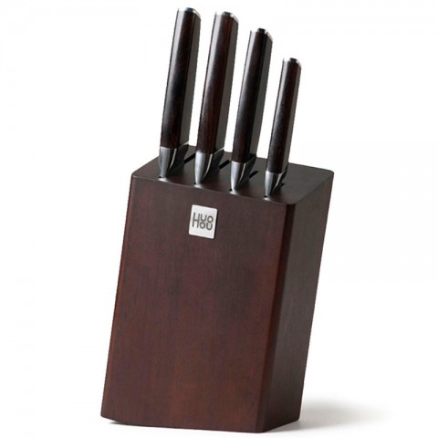 Набор ножей Xiaomi Huo Hou Fire Waiting Steel Knife Set с подставкой (5 предметов)