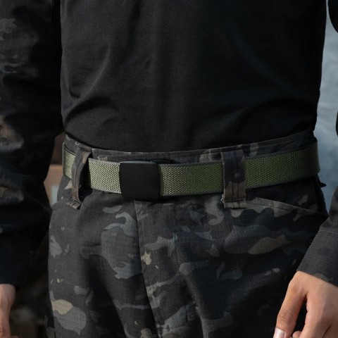 Тактический ремень Xiaomi Tanjiezhe High Strength Tactical Belt 125см, зеленый-2