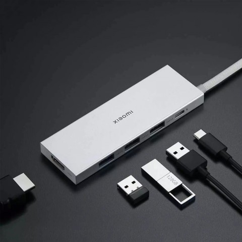 Док-станция Xiaomi 5 в 1 с USB Type-C, USB 3.0, HDMI 4K PD100W (XMDS05YM)-2