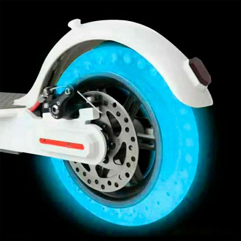 Покрышка литая флуоресцентная для элeктросамоката Xiaomi M365, голубая-1