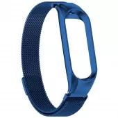 Браслет миланский сетчатый для Xiaomi Mi Band 5/6, синий Браслет миланский сетчатый для Xiaomi Mi Band 5/6, синий